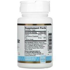 21st Century, цитрат цинка, 50 мг, 60 таблеток (60 порций)